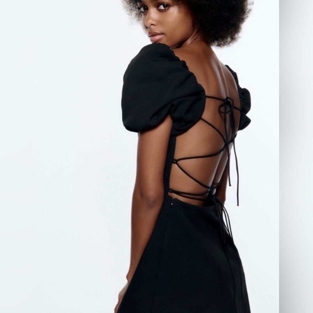 ZARA Black Backless Dress